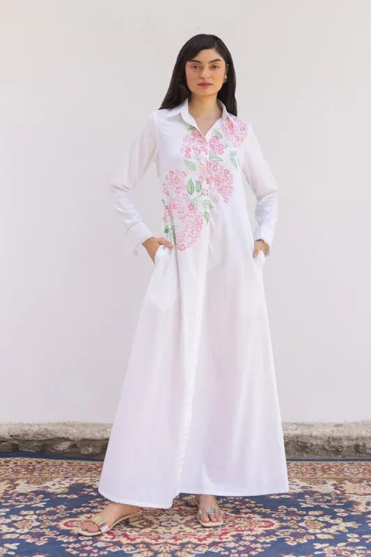 PRIMEROSE PAINTED SHIRT DRESS - FULL LENGTH sold by Folklore Shop