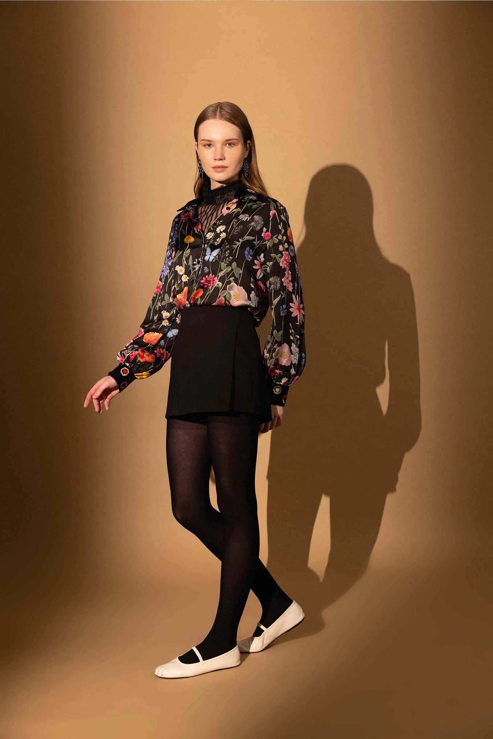 BLACK BLOSSOM SHIRT sold by Folklore Shop product image thumbnail 3