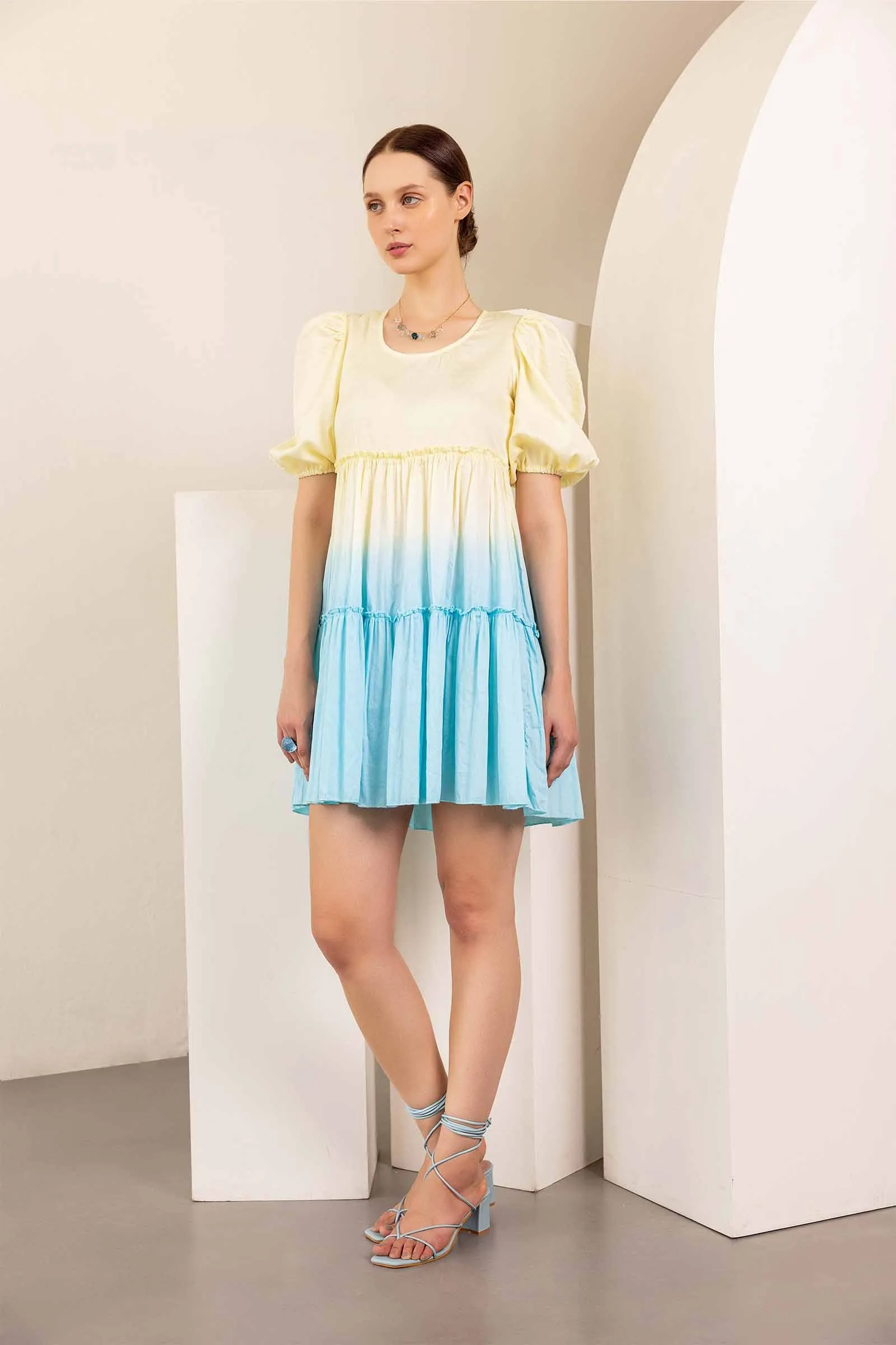 IRIS SHADED MINI TIER DRESS sold by Folklore Shop product image thumbnail 5