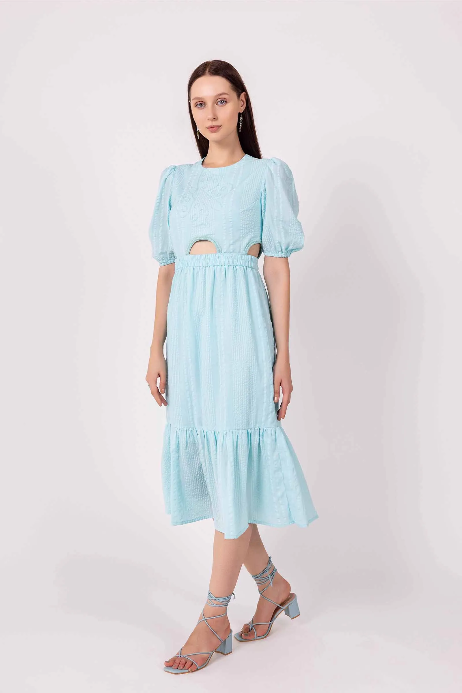 WATER BALLET CUT OUT EMBELLISHED DRESS sold by Folklore Shop product image thumbnail 2