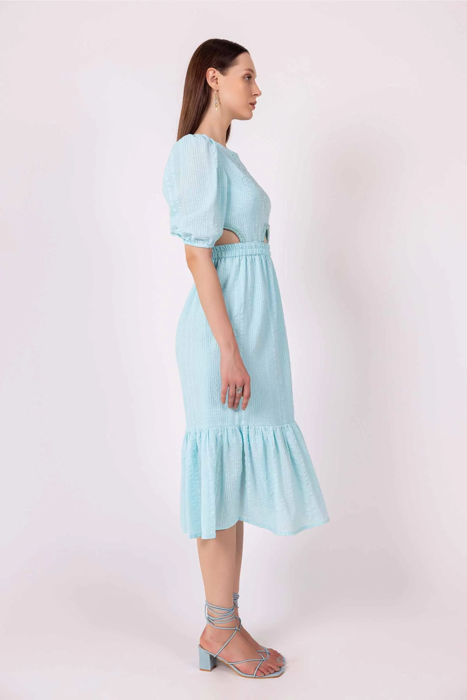 WATER BALLET CUT OUT EMBELLISHED DRESS sold by Folklore Shop product image thumbnail 3