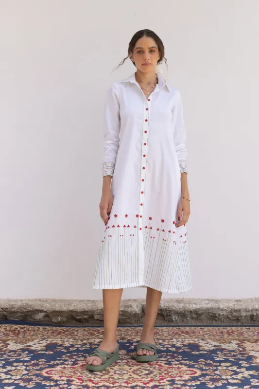 POPPY FLOWER SHIRT DRESS sold by Folklore Shop