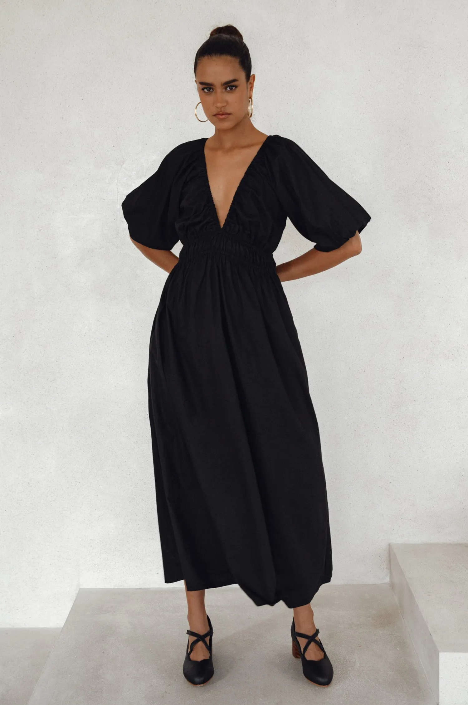 Kezas Cotton Maxi Dress - Black sold by Folklore Shop product image thumbnail 2