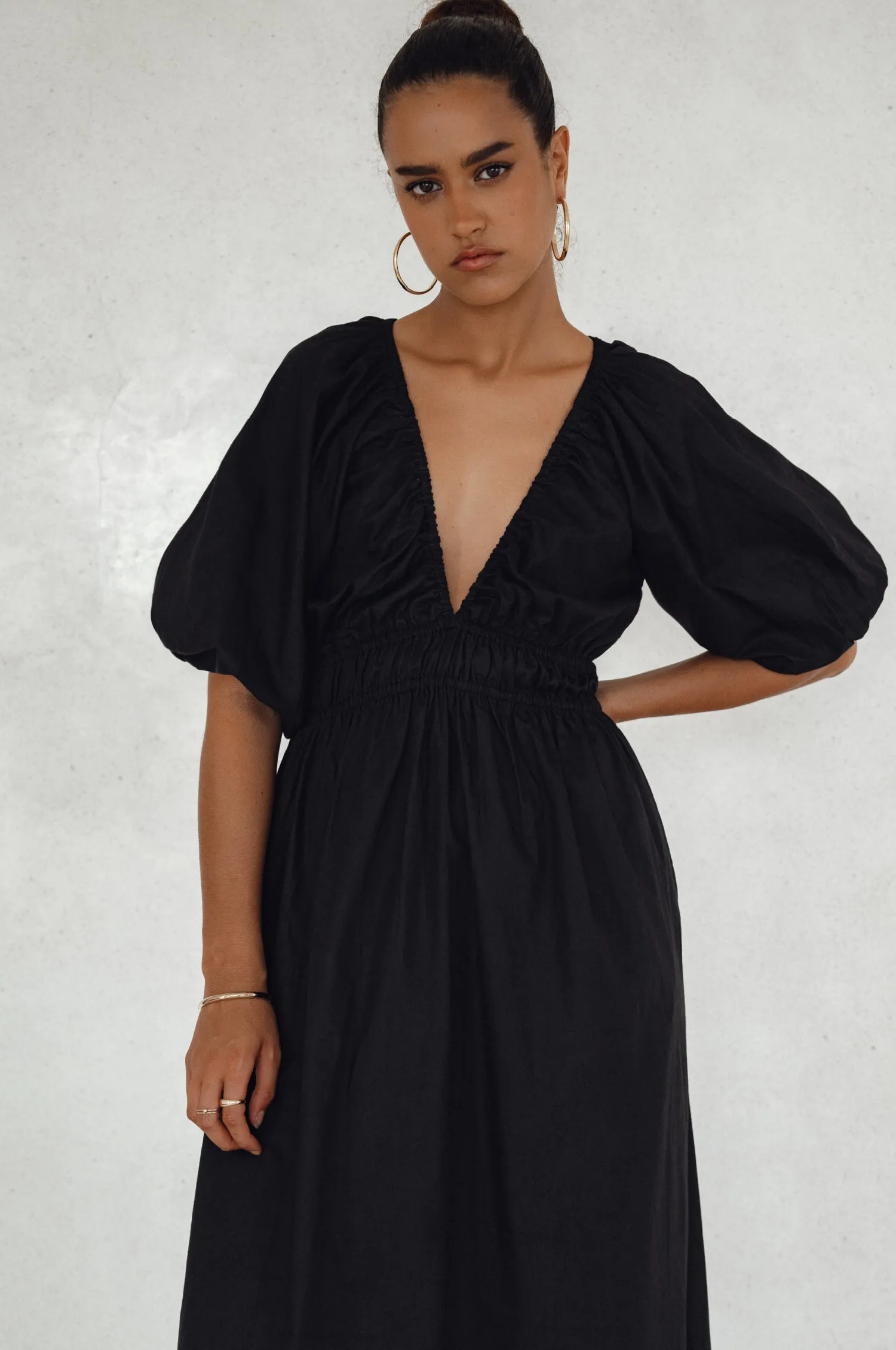 Kezas Cotton Maxi Dress - Black sold by Folklore Shop product image thumbnail 3