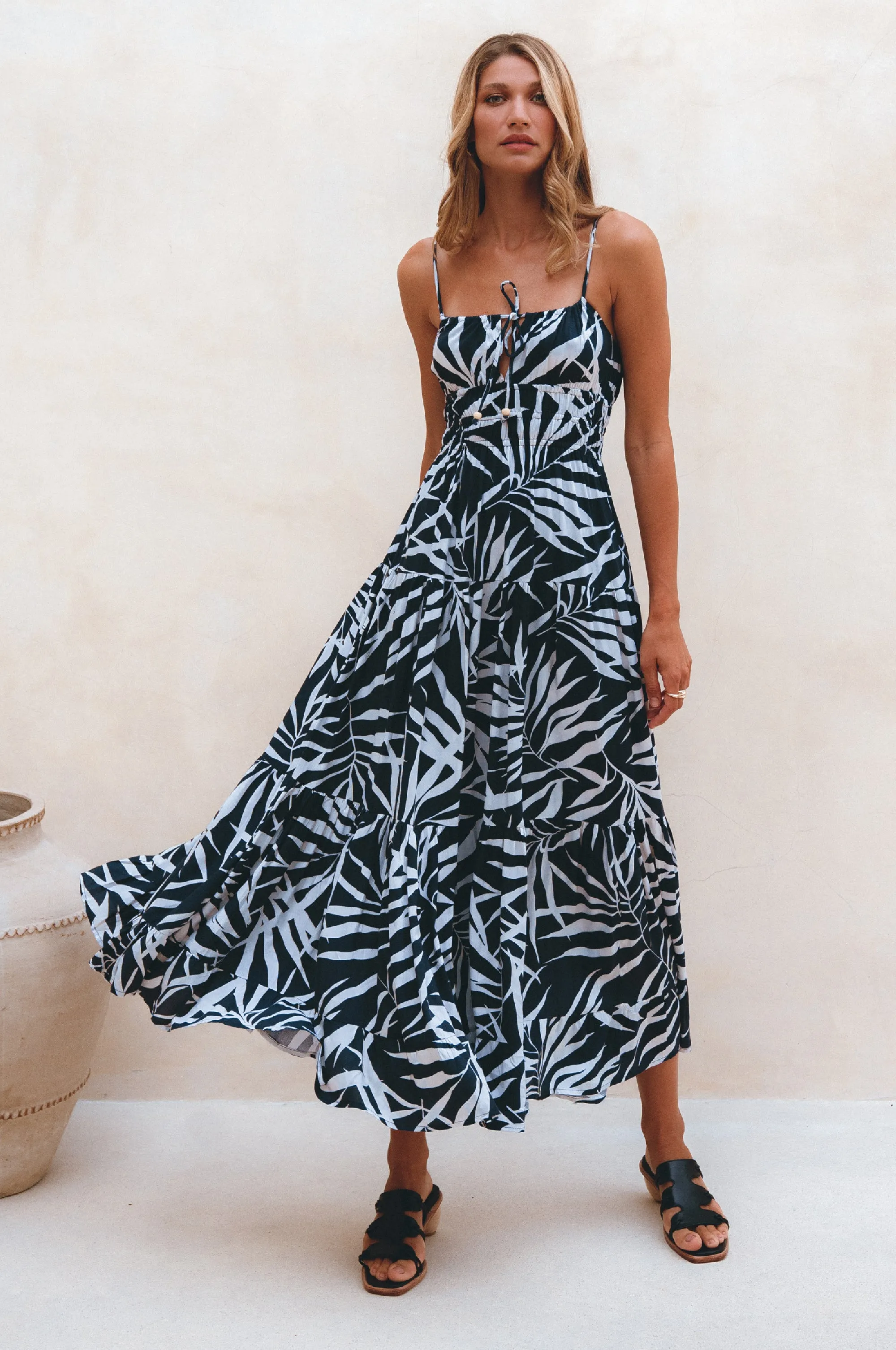 Isadora Tiered Maxi Dress - Fern sold by Folklore Shop