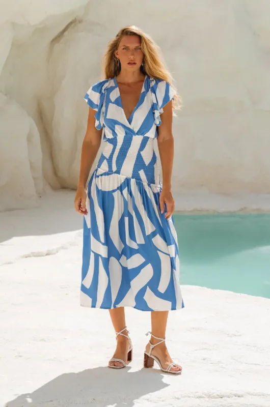 Sunshine Bohemian Midi Dress - Paros sold by Folklore Shop