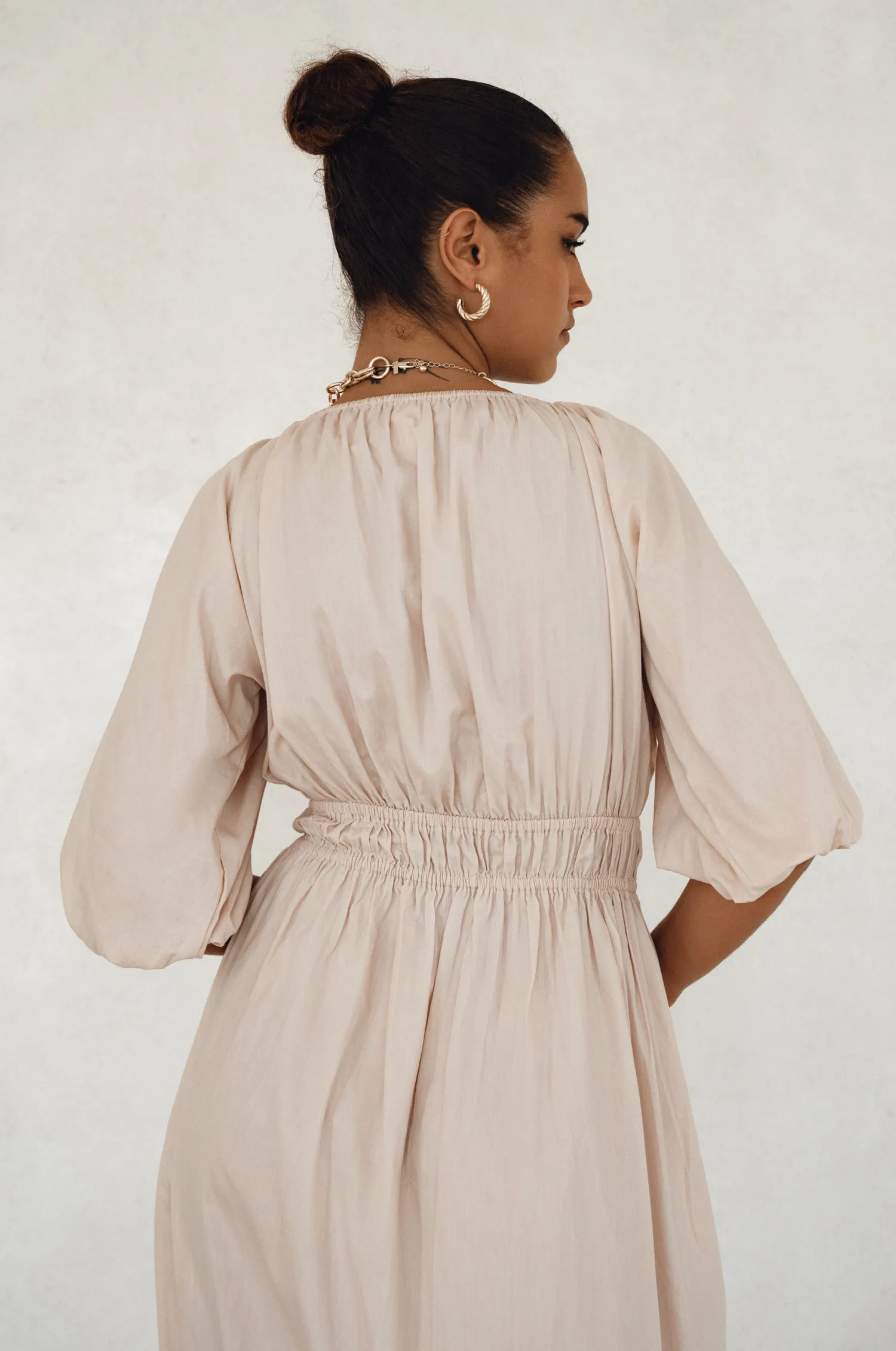 Kezas Cotton Maxi Dress - Cream sold by Folklore Shop product image thumbnail 3