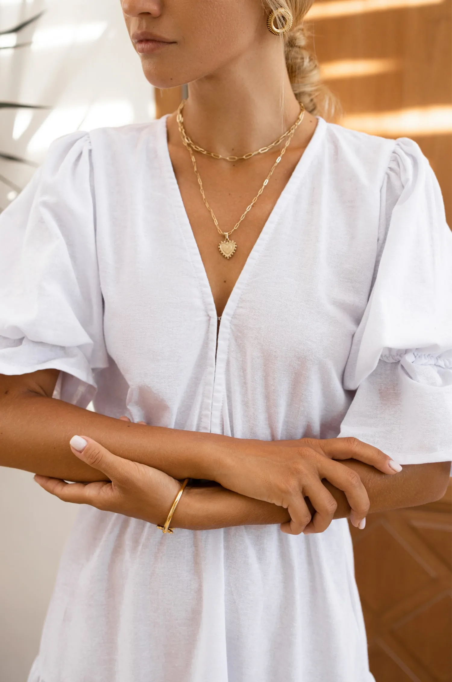 Peony Midi Dress - White sold by Folklore Shop product image thumbnail 5