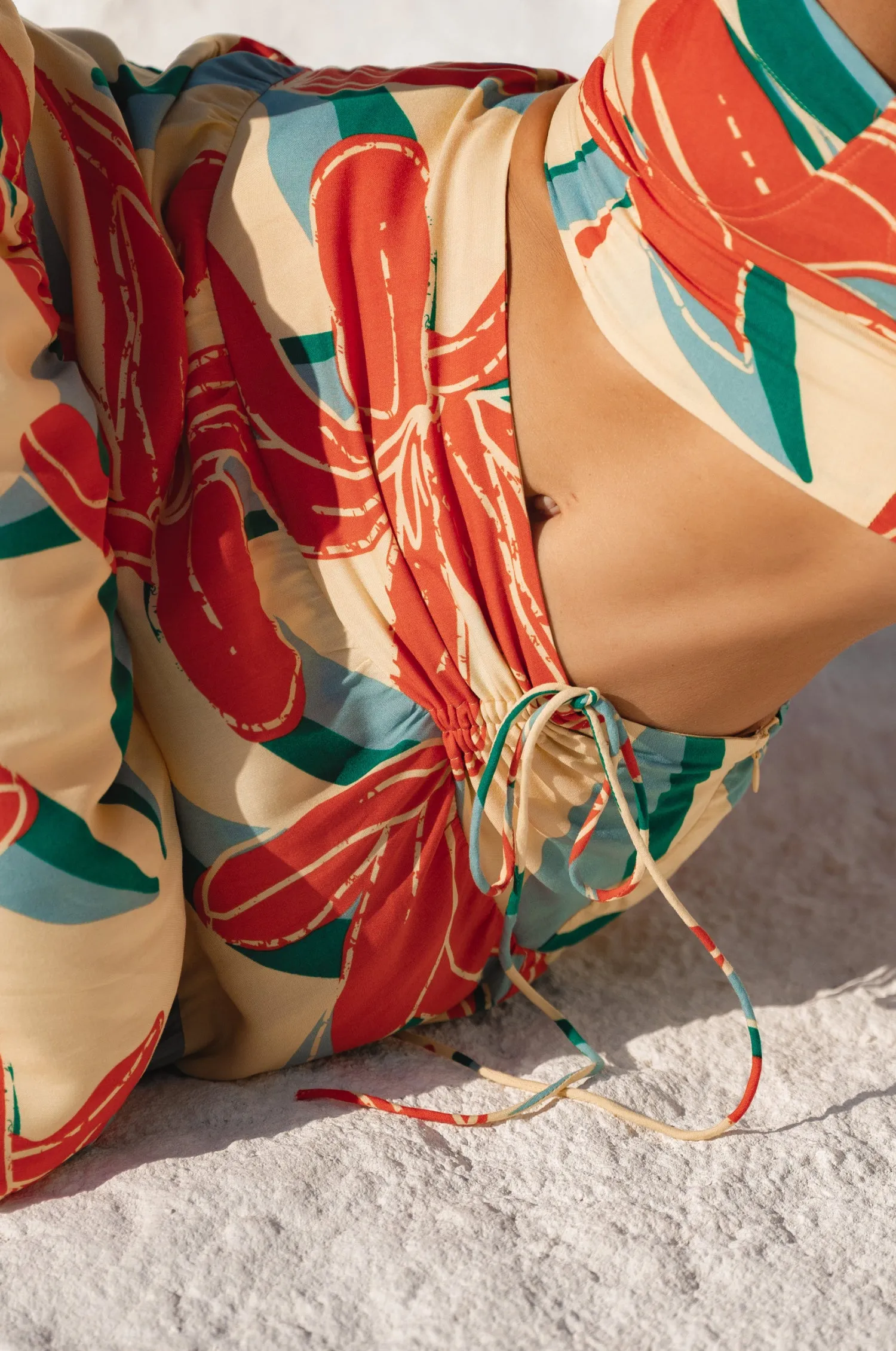 Tropicana Maxi Skirt - Red Hibiscus sold by Folklore Shop product image thumbnail 5