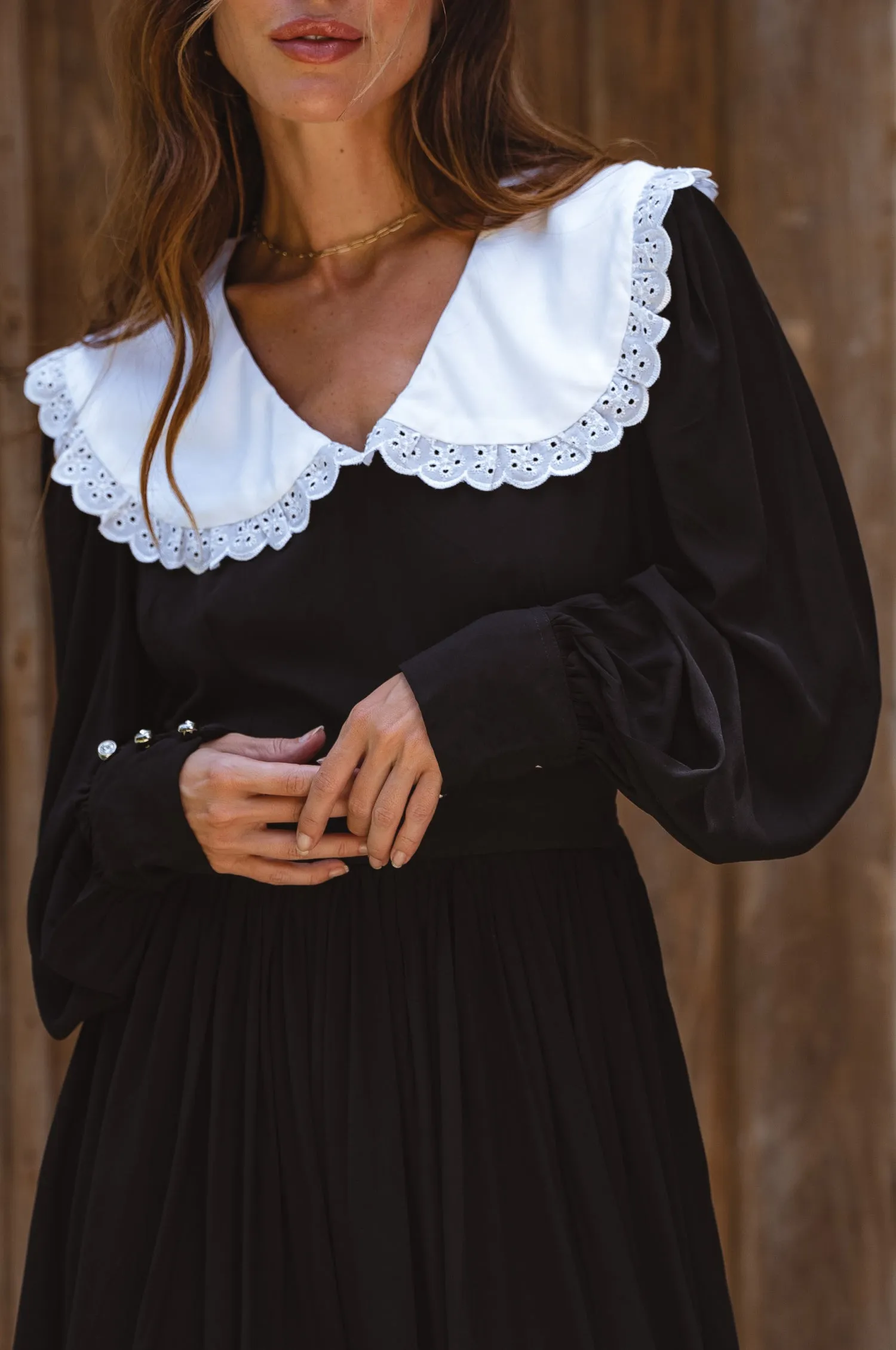 Sasha Long Sleeve Mini Dress - Black sold by Folklore Shop product image thumbnail 5