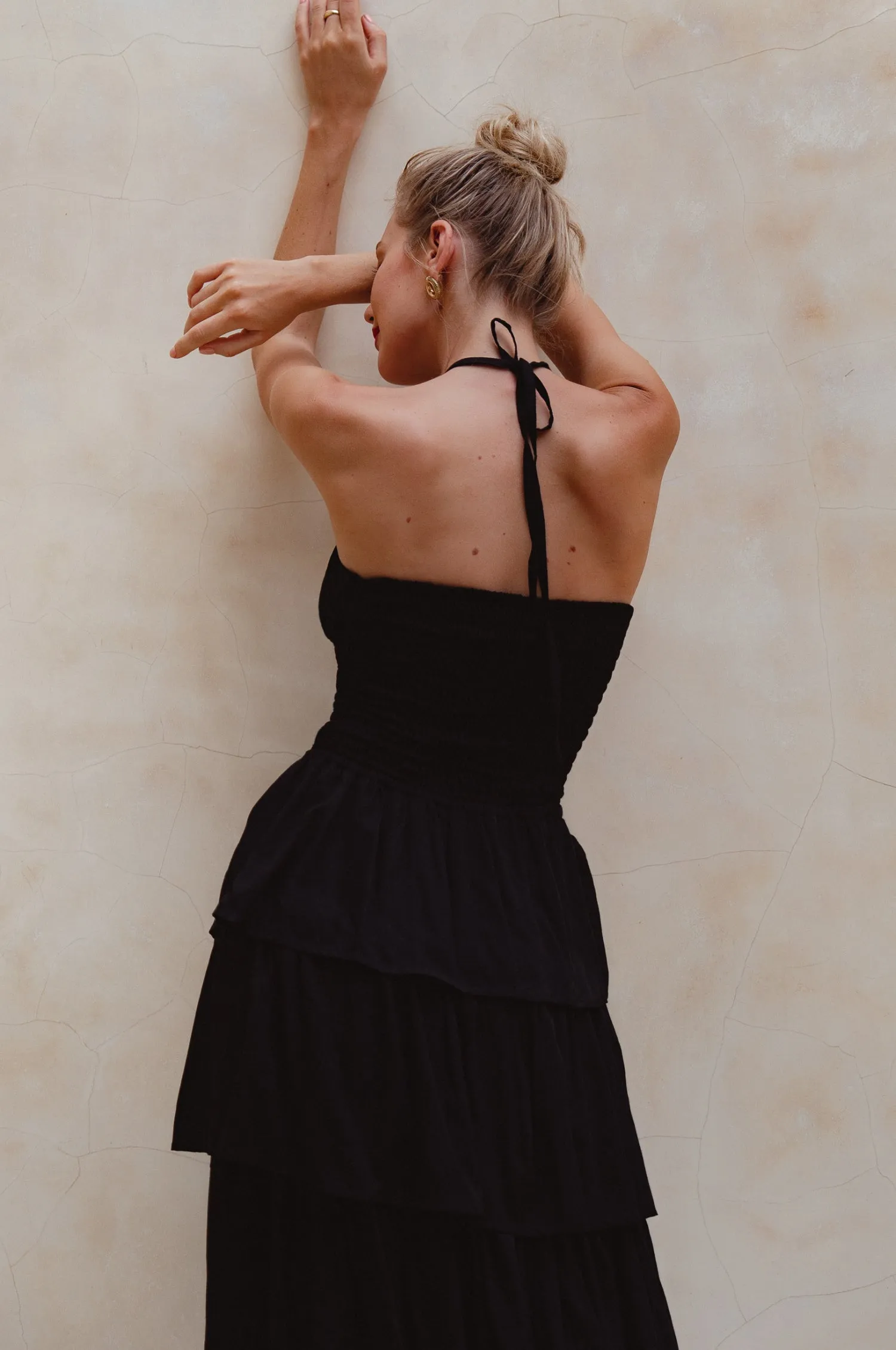 Roxane Halter Neck Midi Dress - Black sold by Folklore Shop product image thumbnail 3