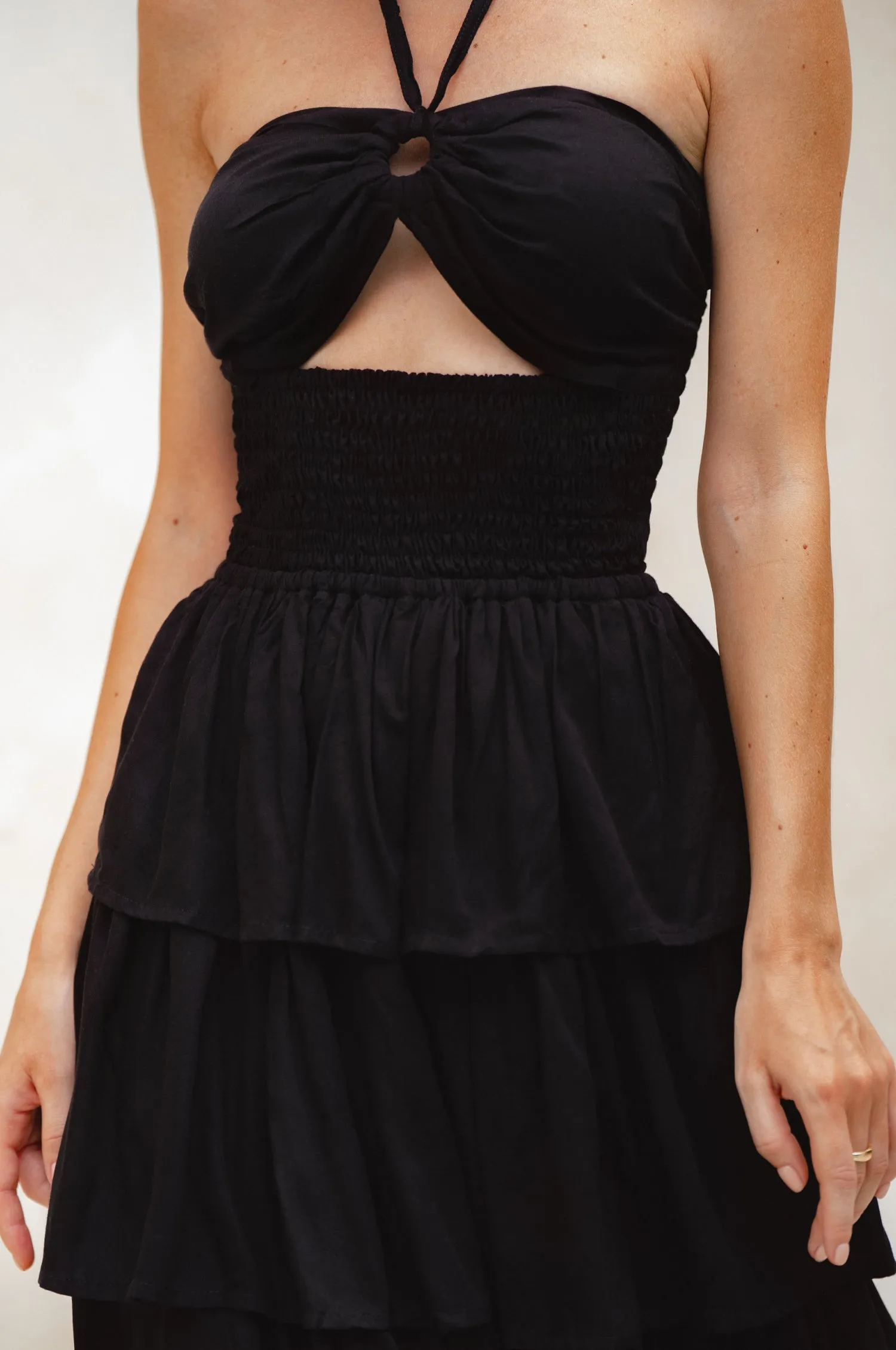 Roxane Halter Neck Midi Dress - Black sold by Folklore Shop product image thumbnail 2