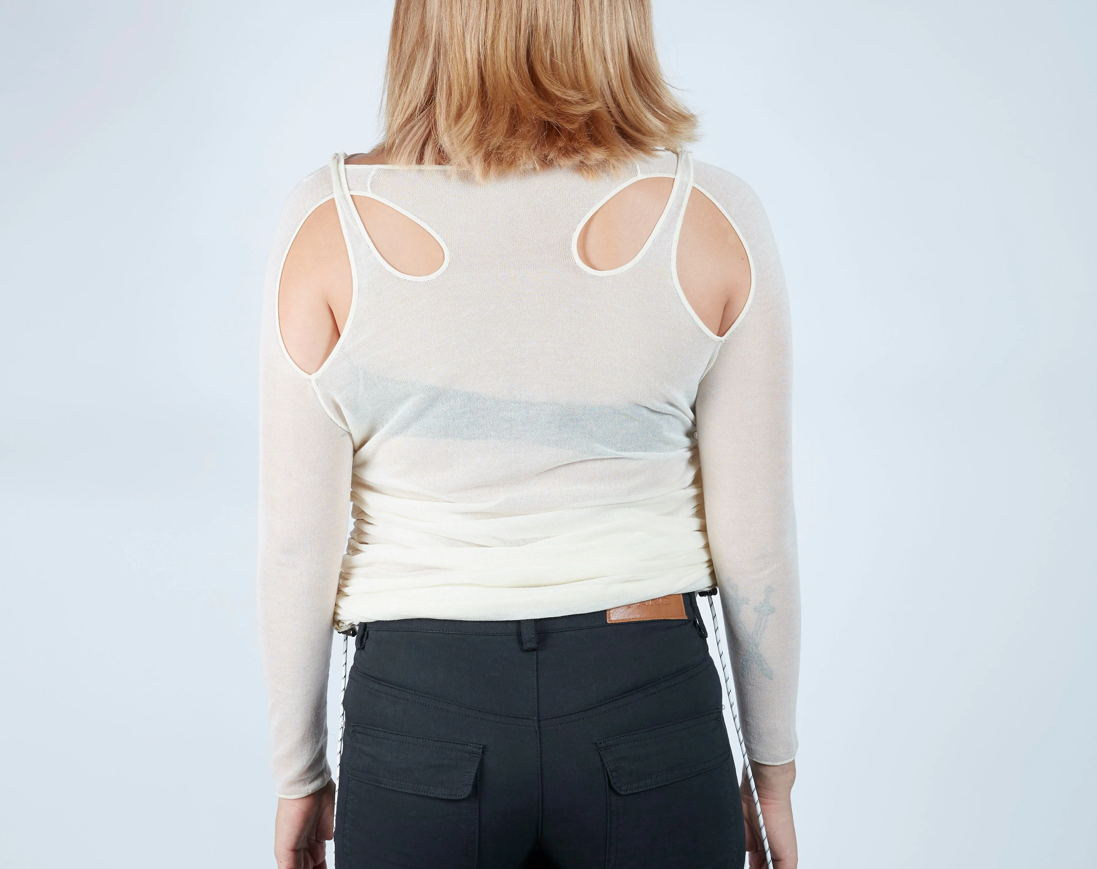 Ruched Grommet Long Sleeve Top sold by Folklore Shop product image thumbnail 3