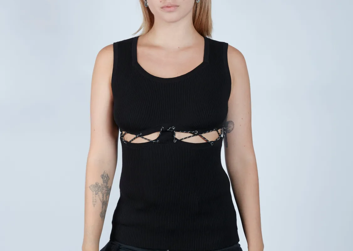Square Bust Lace  Up Top sold by Folklore Shop