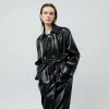 RAVEN LEATHER BLACK TRENCH COAT sold by Folklore Shop