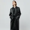 RAVEN LEATHER BLACK TRENCH COAT sold by Folklore Shop