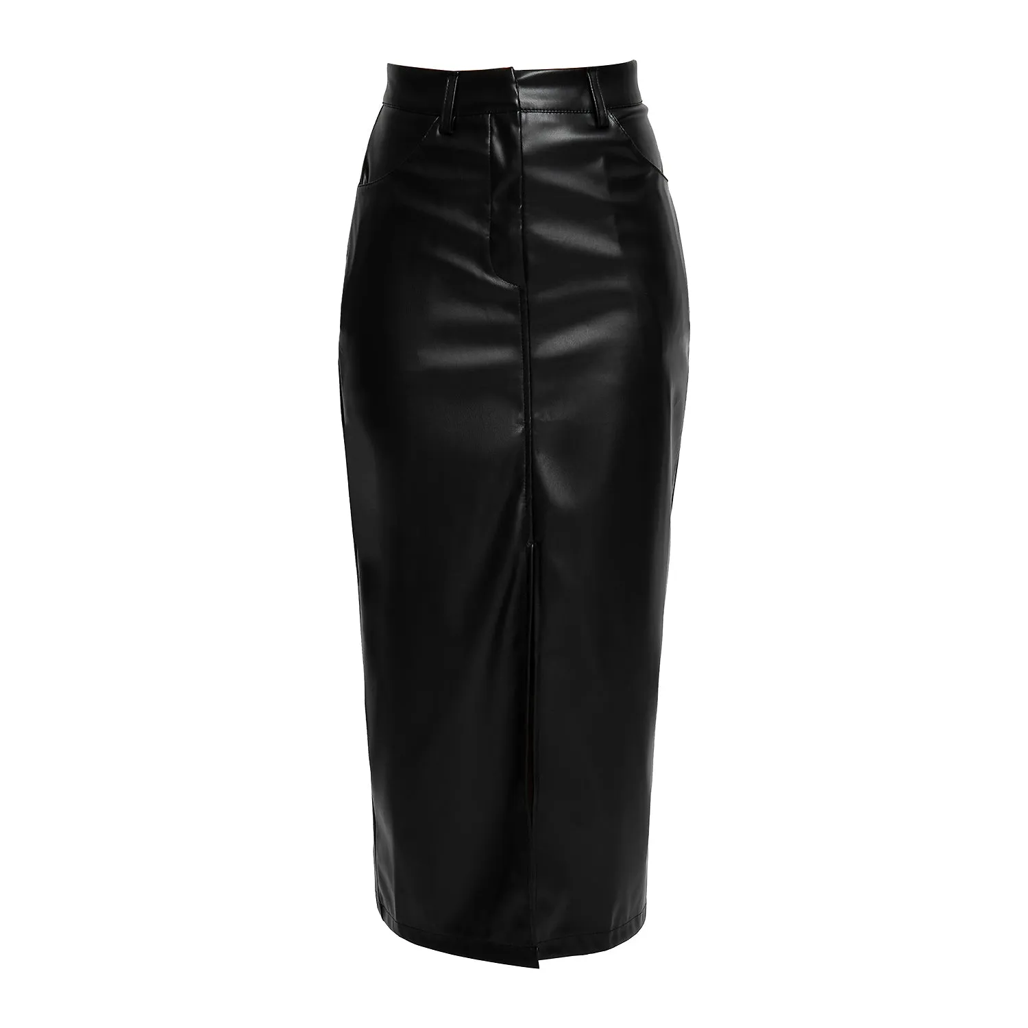 DAHLIA FAUX LEATHER MIDI SKIRT sold by Folklore Shop
