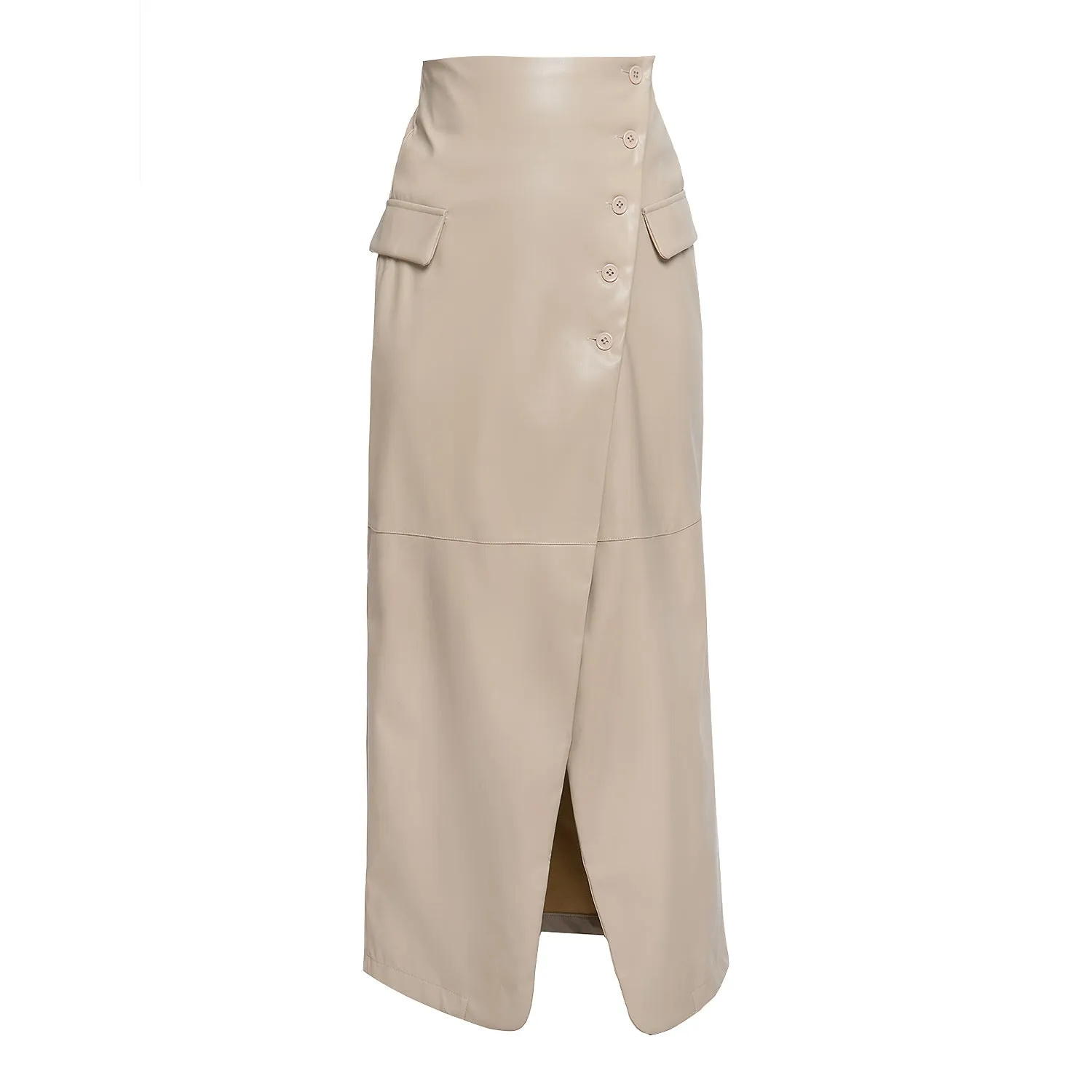 BEATRIX FAUX LEATHER MIDI SKIRT sold by Folklore Shop
