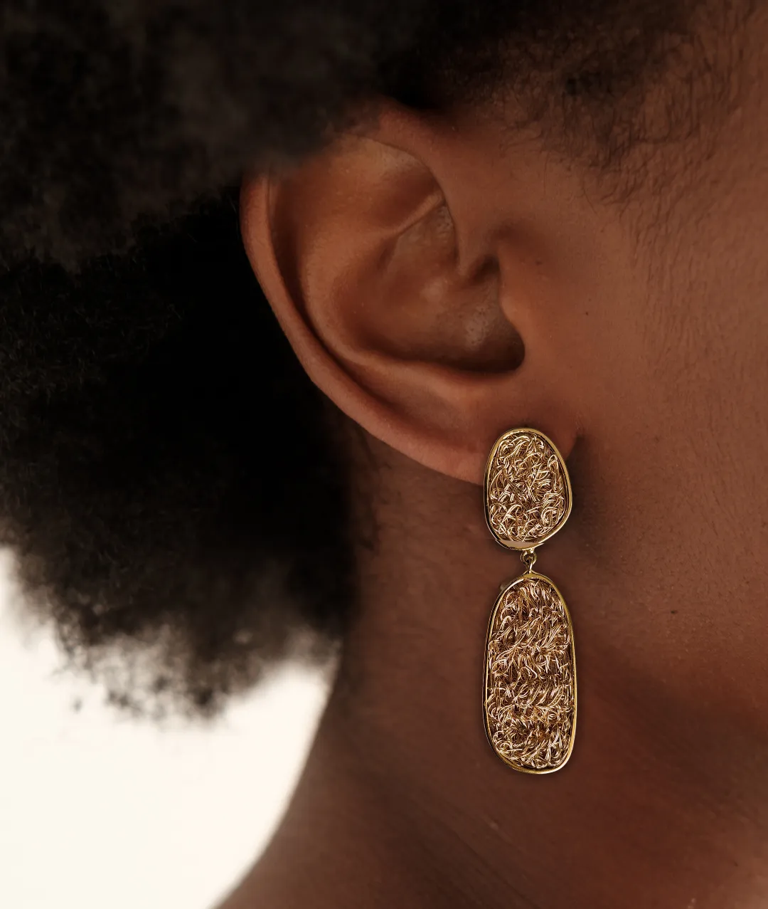 Element Gold Drop Statement Earrings sold by Folklore Shop product image thumbnail 4