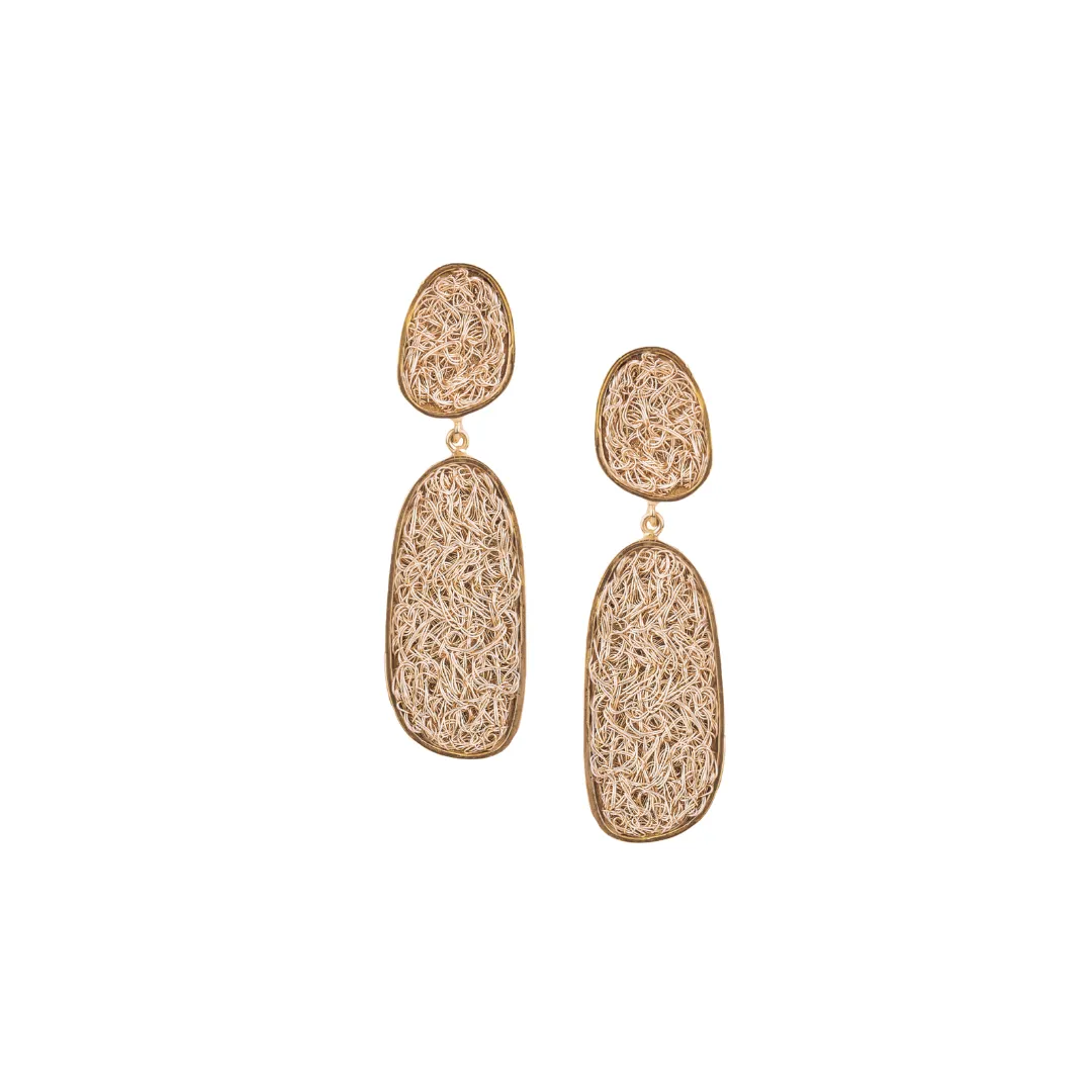 Element Gold Drop Statement Earrings sold by Folklore Shop