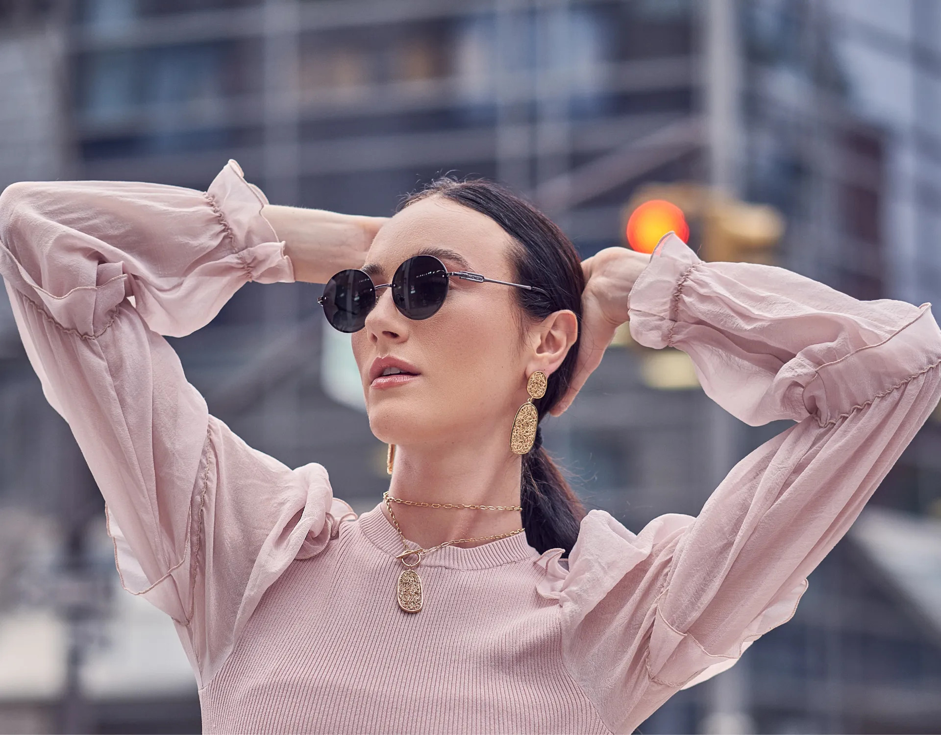 Element Gold Drop Statement Earrings sold by Folklore Shop product image thumbnail 3