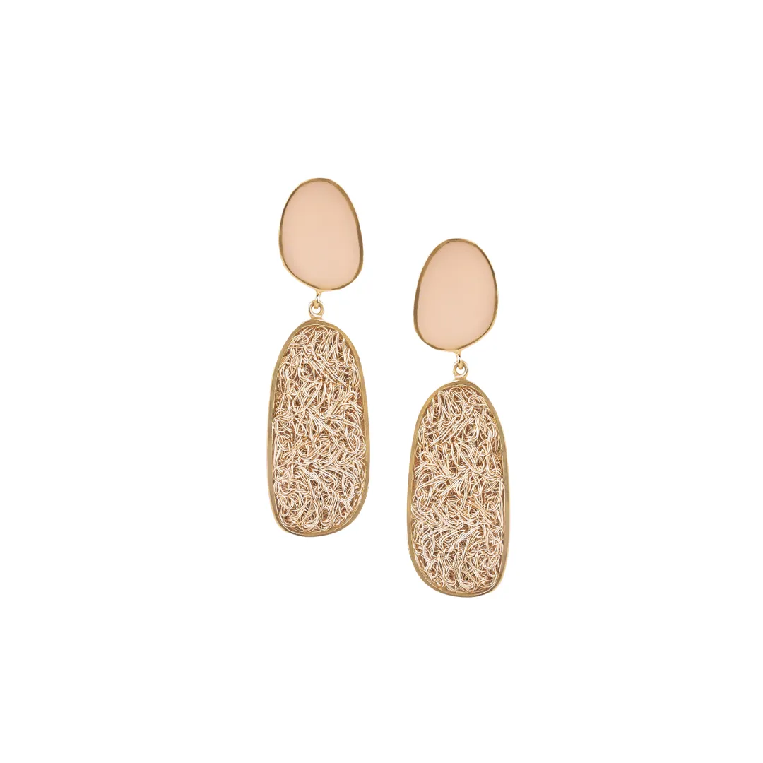 Element Gold Drop Statement Earrings sold by Folklore Shop product image thumbnail 2