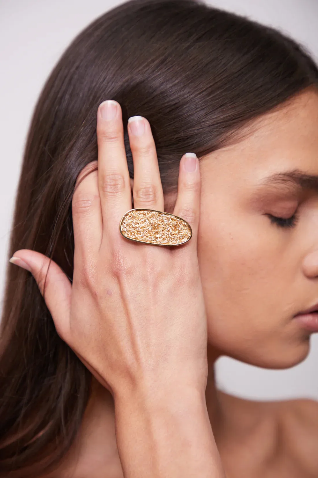 Element Gold Adjustable Ring sold by Folklore Shop product image thumbnail 2