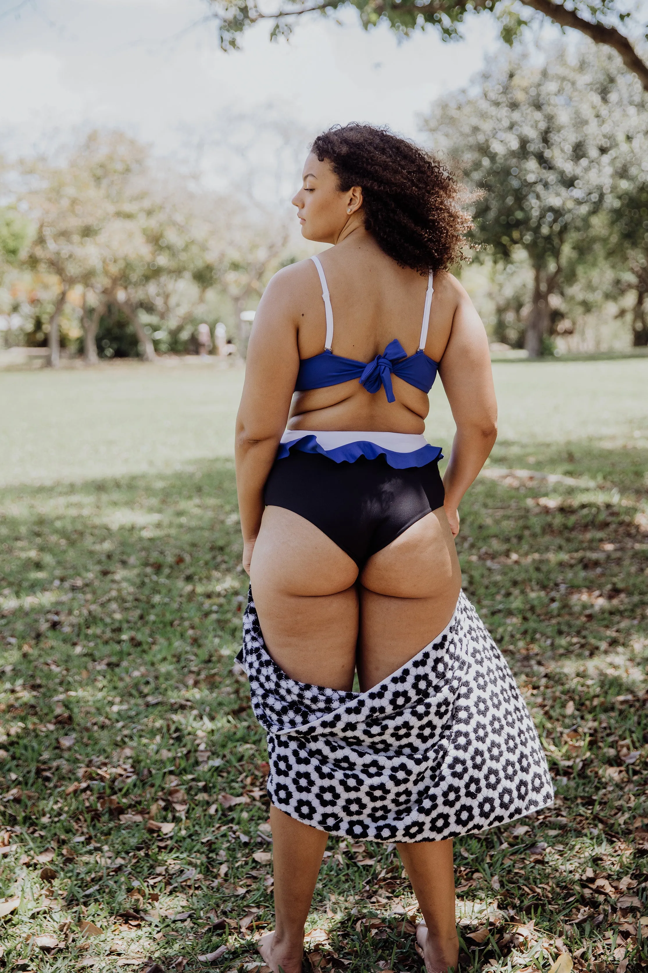 Mitchy one piece swimsuit with ruffle waist and convertible straps sold by Folklore Shop product image thumbnail 5