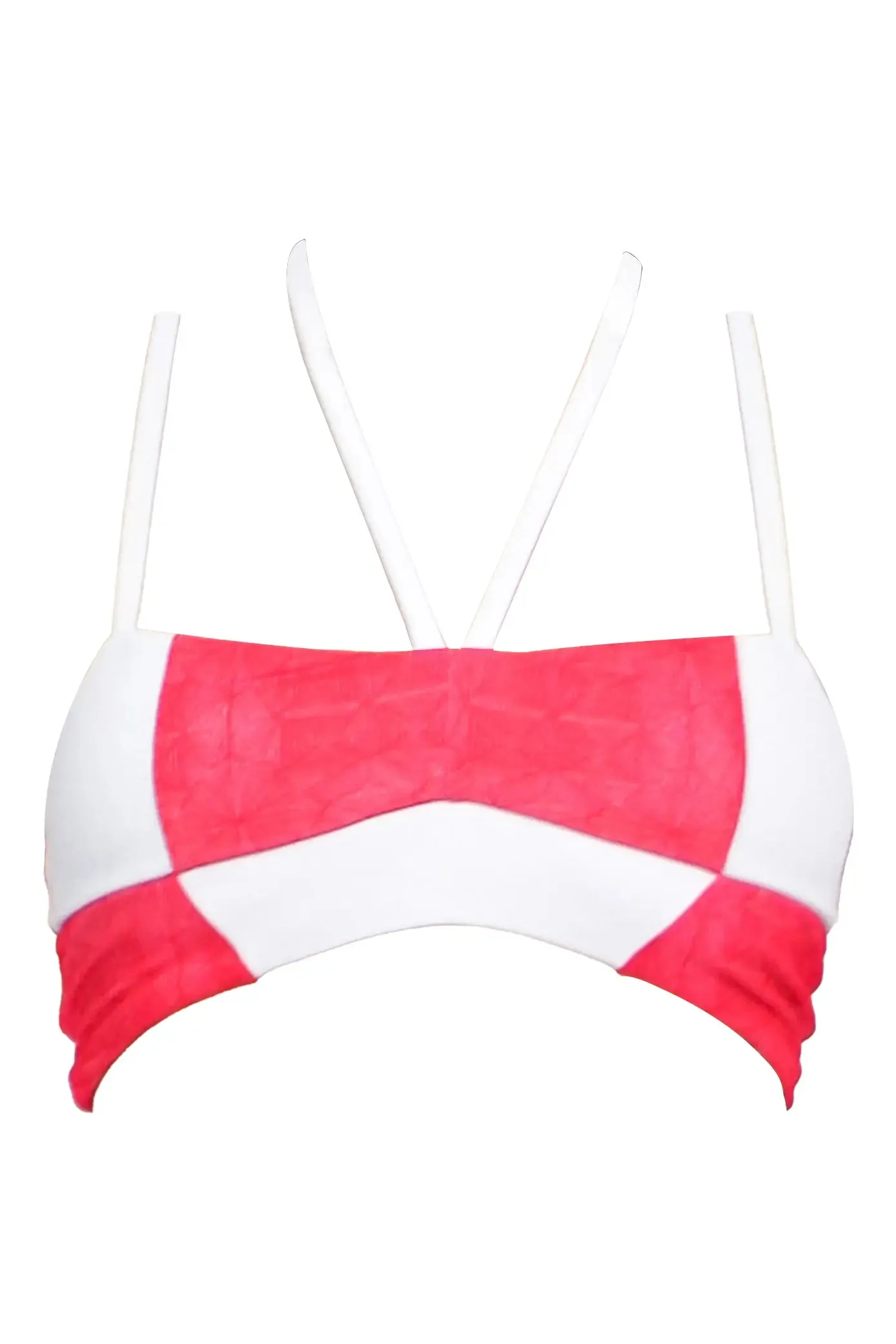 Massi bikini top with color-blocked tile pattern sold by Folklore Shop