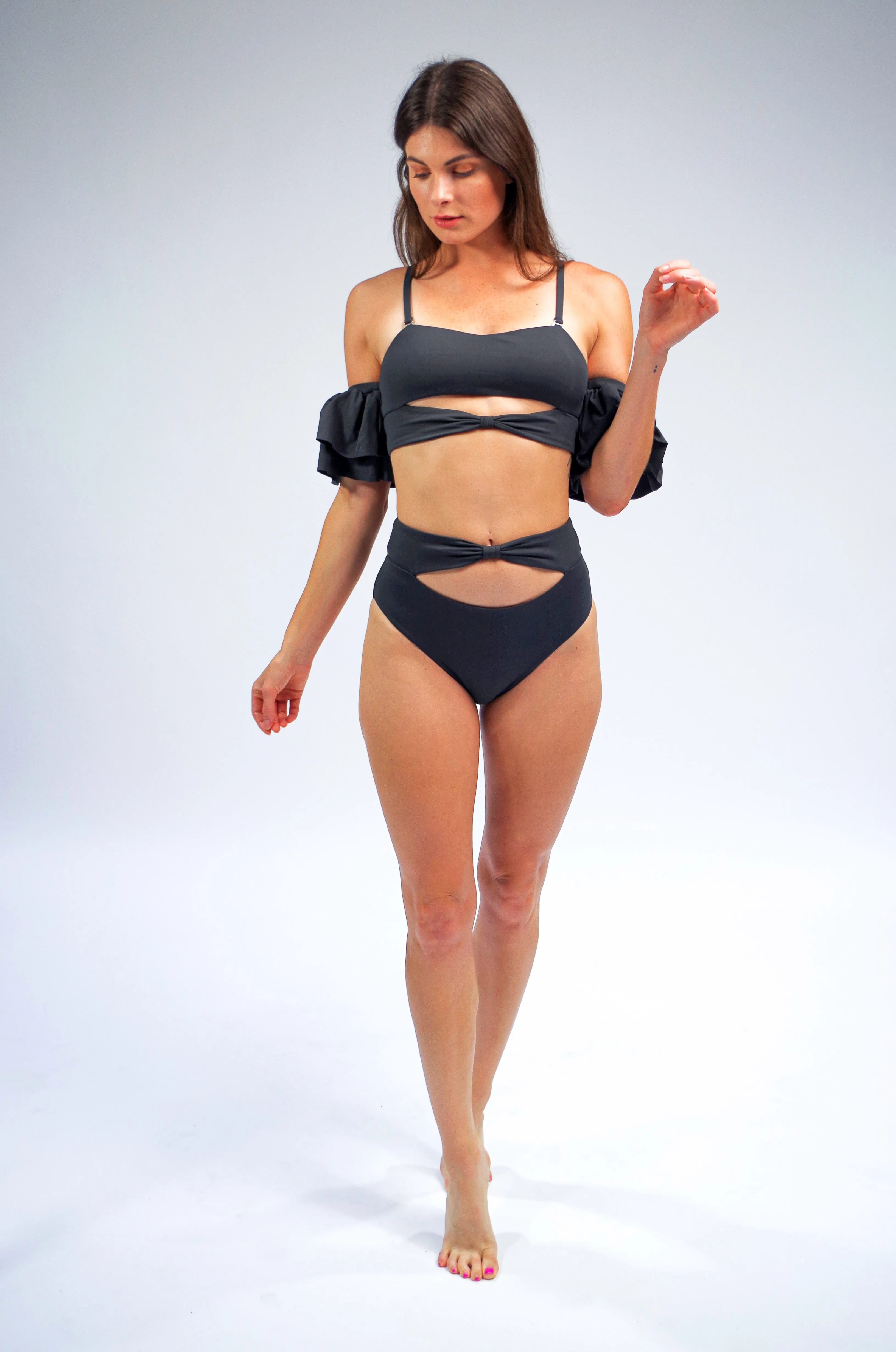 Ty cutout bikini top with ruffle sleeves sold by Folklore Shop product image thumbnail 5