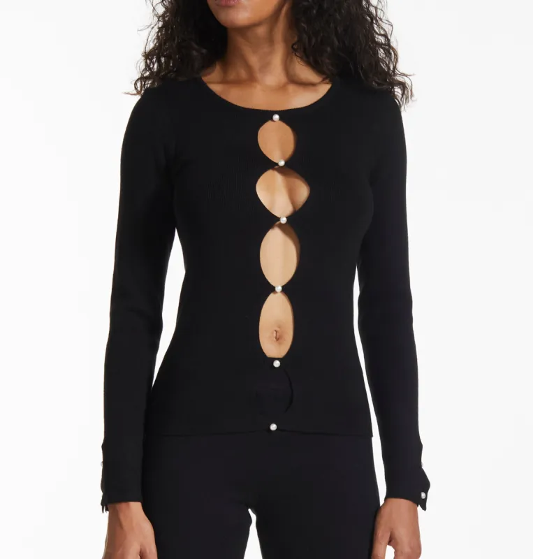 Pearl Cut Out Sweater sold by Folklore Shop