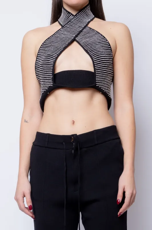 Rhinestone Cross Halter Top sold by Folklore Shop