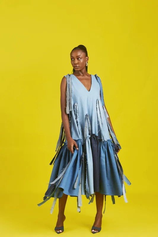 Yinx denim dress sold by Folklore Shop