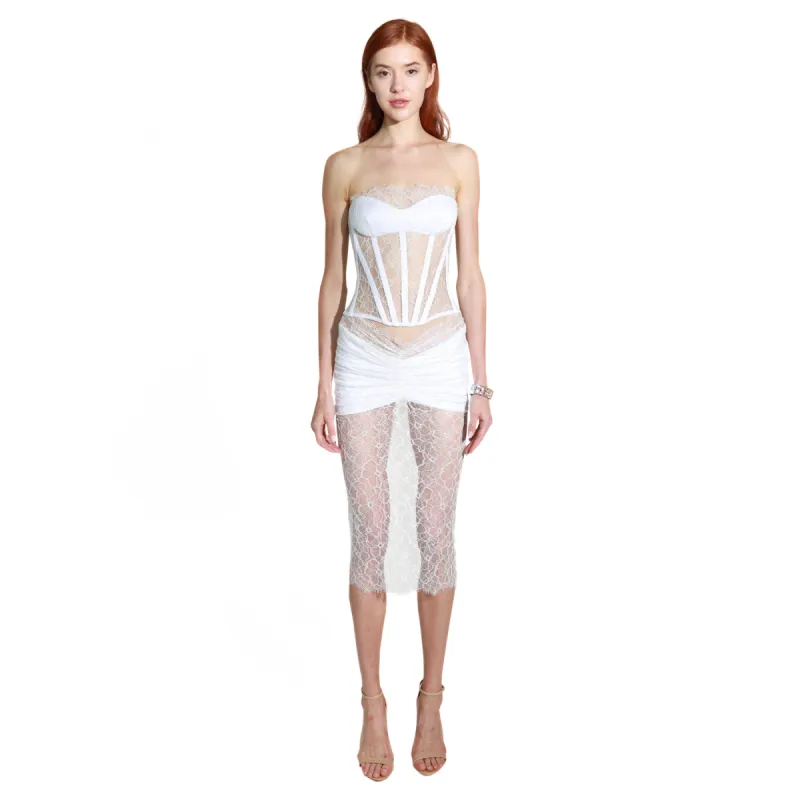 Eden Sheer Lace Midi Skirt sold by Folklore Shop