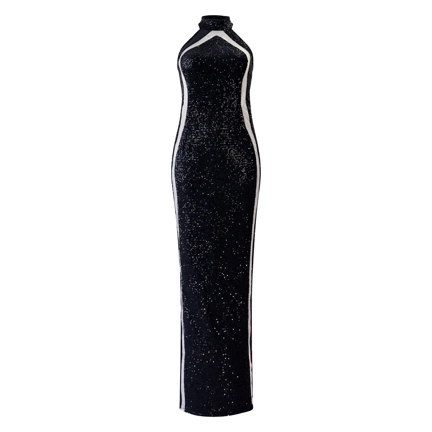 Lady Sequin Halter Maxi Dress sold by Folklore Shop product image thumbnail 3