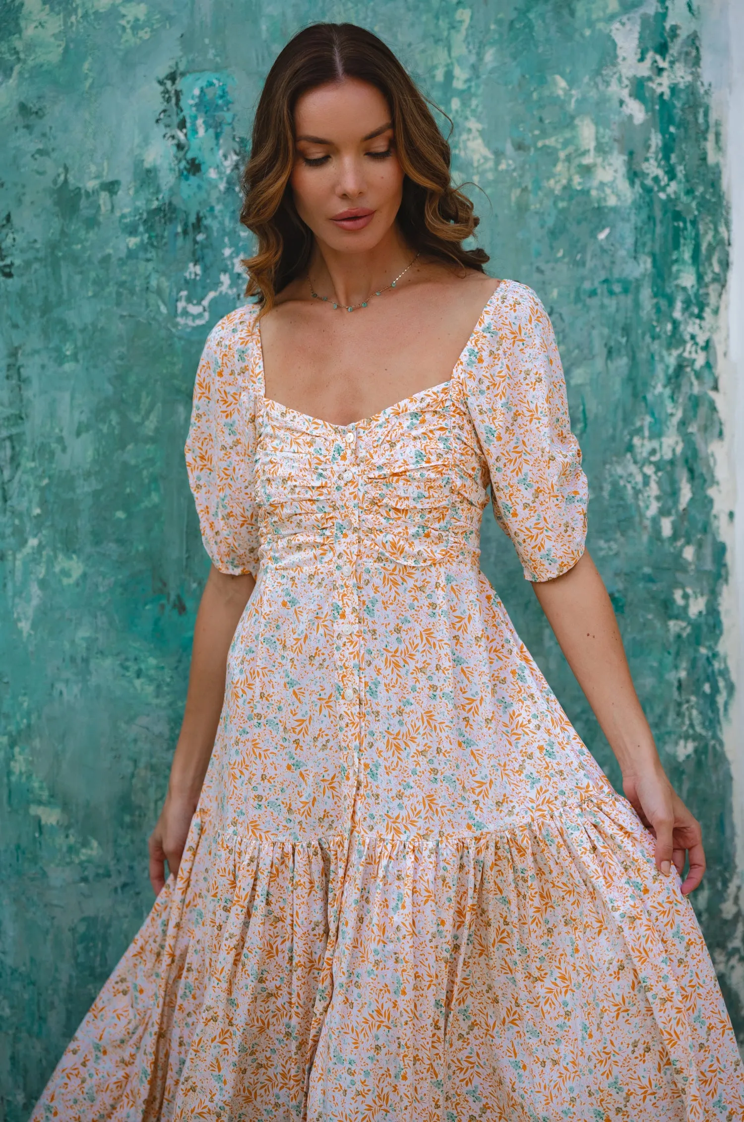 Lilit Midi Dress - Tuscan Sun sold by Folklore Shop product image thumbnail 5
