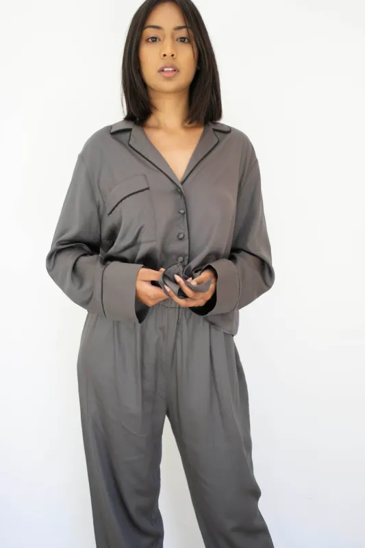 Bamboo Silk Pyjama Set - Grey sold by Folklore Shop