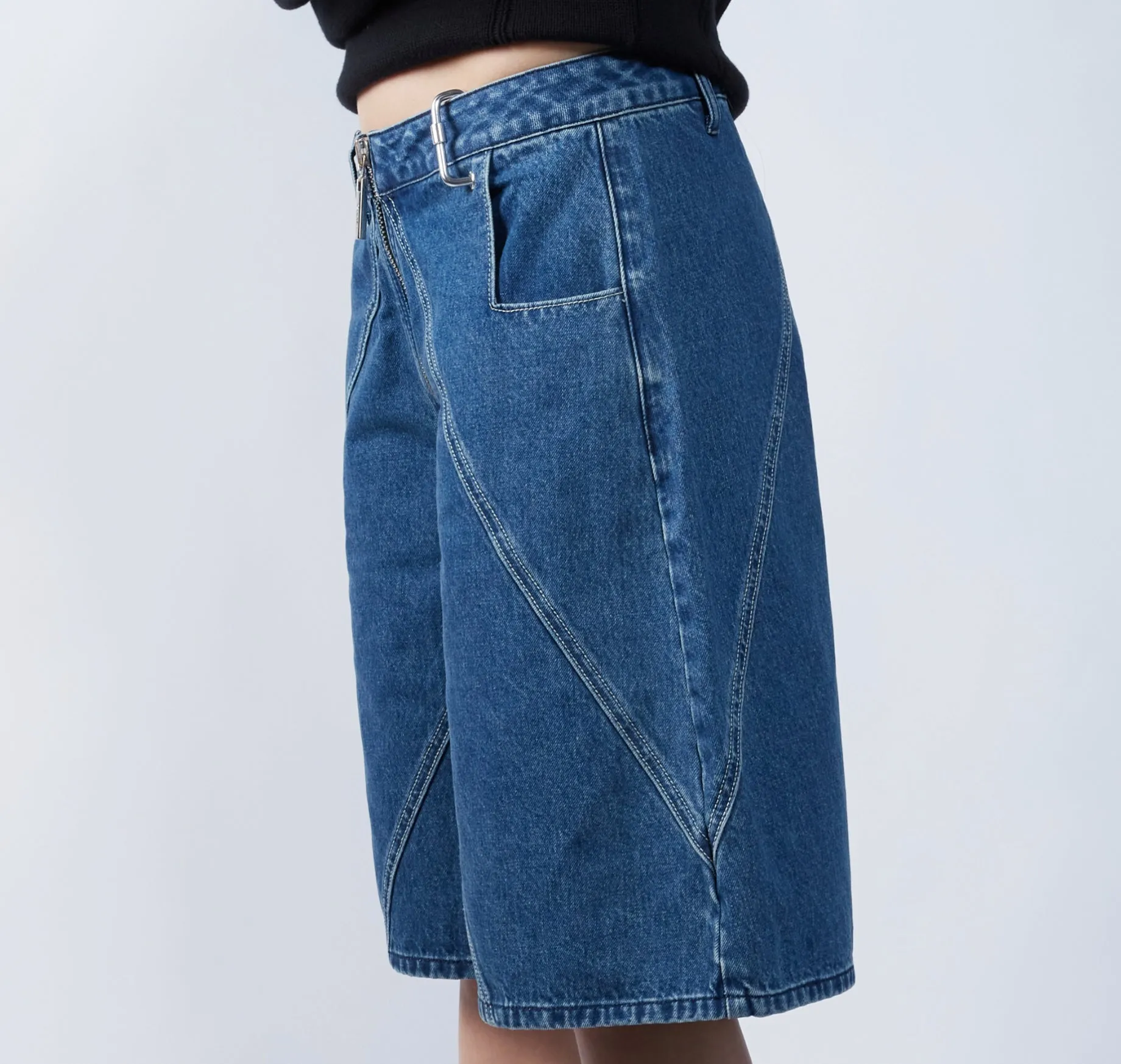 Half Cross Stitch Wide Legged Shorts sold by Folklore Shop product image thumbnail 2