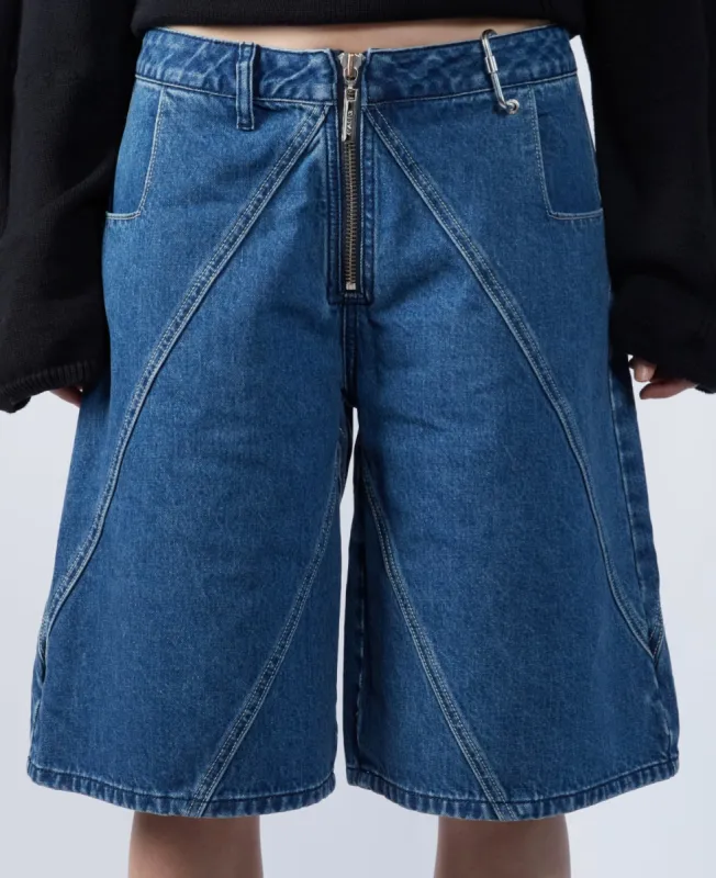 Half Cross Stitch Wide Legged Shorts sold by Folklore Shop