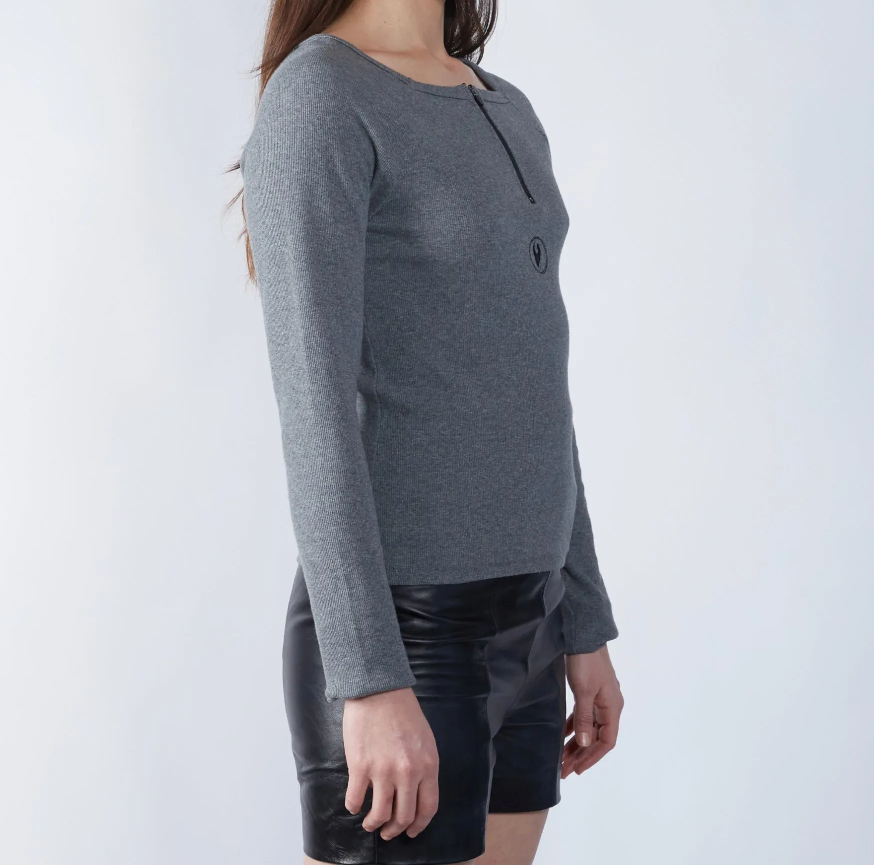 Essential Zipper Square Neck Long Sleeve sold by Folklore Shop product image thumbnail 2
