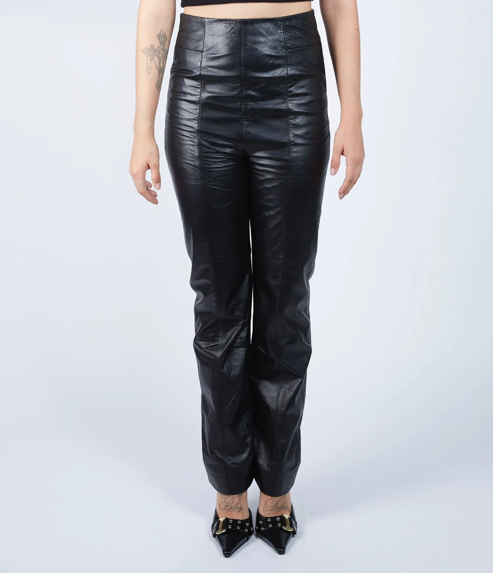 Faux Leather High Waisted Pants sold by Folklore Shop