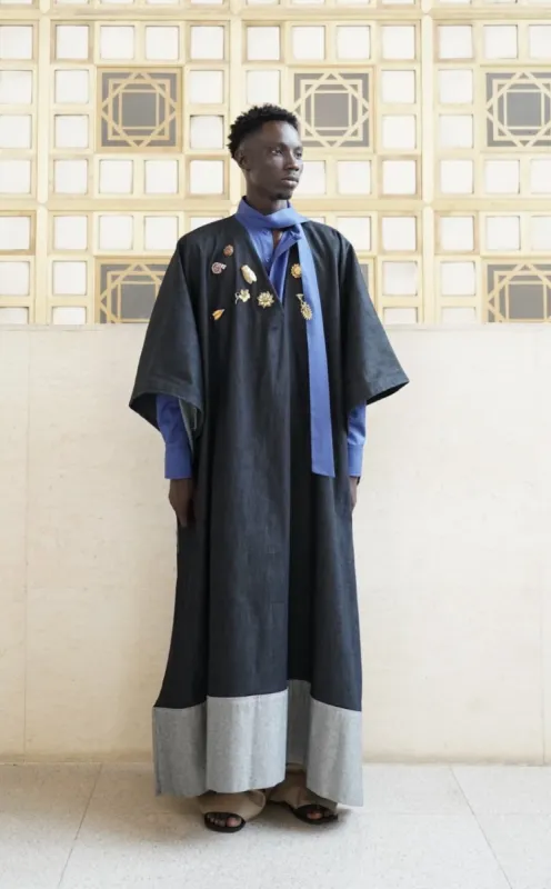 Denim Grand boubou sold by Folklore Shop