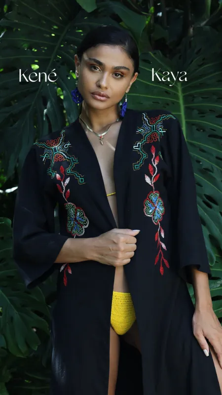 Embroidered Ayahuasca Kimono sold by Folklore Shop