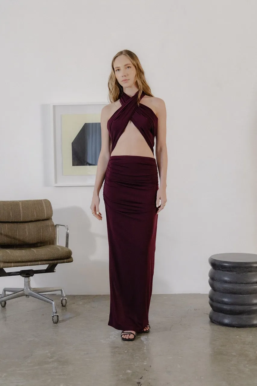 Gina Dress - Wine sold by Folklore Shop product image thumbnail 2