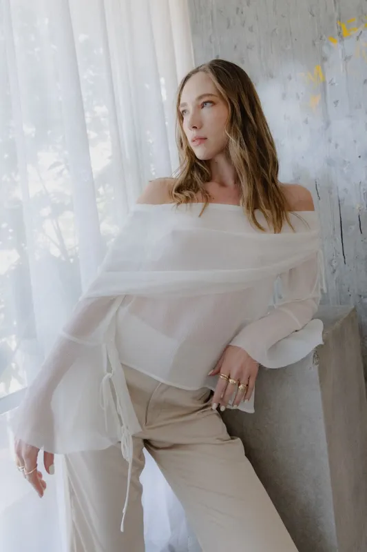 Leila Top - White sold by Folklore Shop