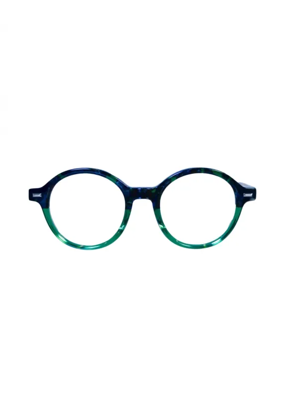 Emerald Green round 48mm eyeglasses sold by Folklore Shop