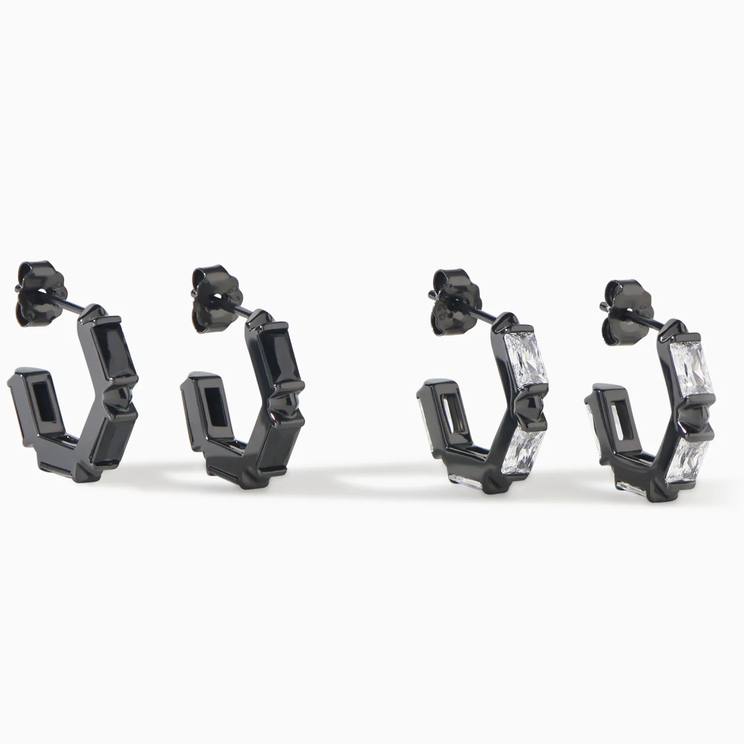 The Claire Hexagon Hoop Earrings - Huggie sold by Folklore Shop product image thumbnail 3