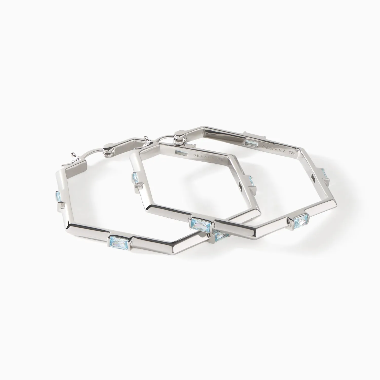 The Claire Hexagon Hoop Earrings - Large sold by Folklore Shop product image thumbnail 2