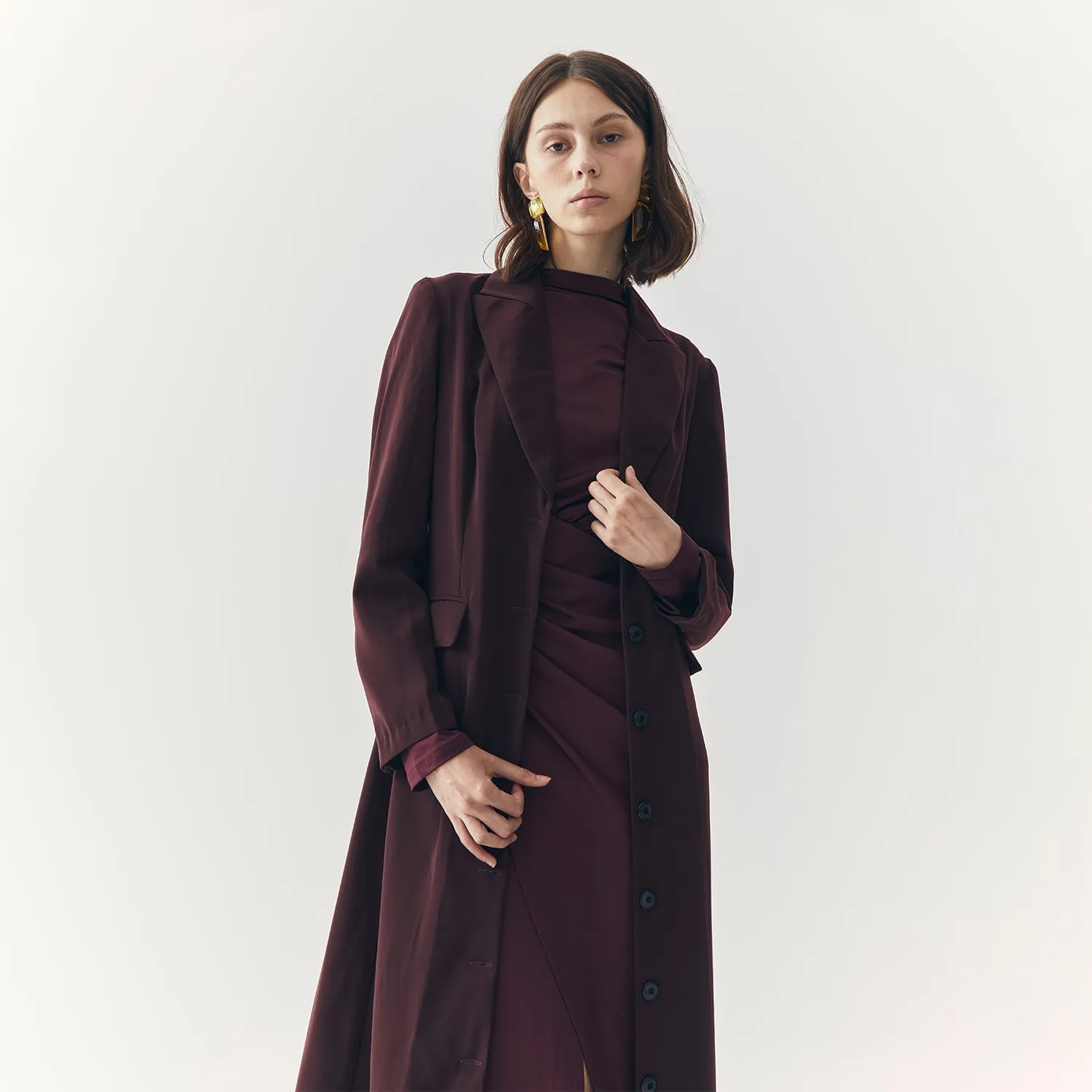 SELENE PLUM SLIT MAXI DRESS sold by Folklore Shop product image thumbnail 5
