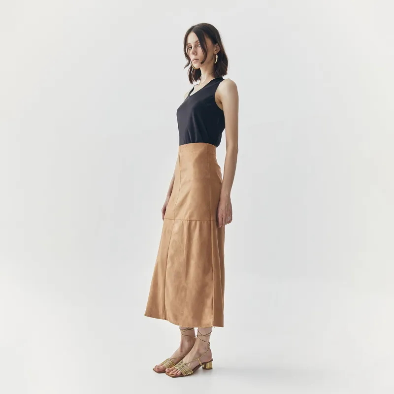 FERN SUEDE MIDI SKIRT sold by Folklore Shop